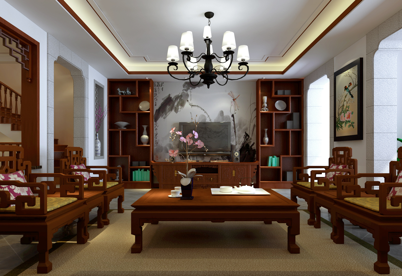 金域藍灣聯排別墅樣板間裝修設計效果圖